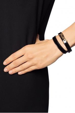 Double bracelet with metal logo, zdjęcie 2 Double bracelet with metal logo od Saint Laurent